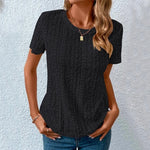 Women's Plain Short Sleeve Daily Basic Round Neck Regular T-shirt