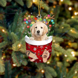 Cute Christmas Sock Dog Ornament