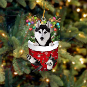 Cute Christmas Sock Dog Ornament