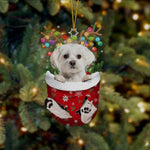 Cute Christmas Sock Dog Ornament