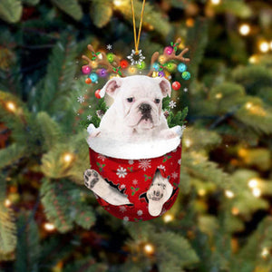 Cute Christmas Sock Dog Ornament