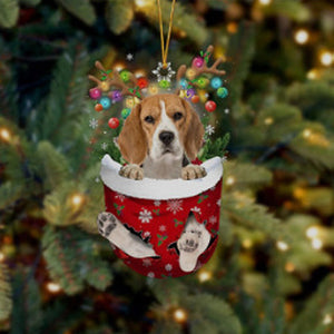 Cute Christmas Sock Dog Ornament