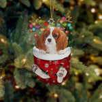 Cute Christmas Sock Dog Ornament