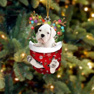 Cute Christmas Sock Dog Ornament