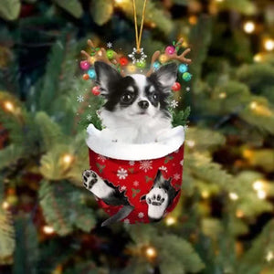 Cute Christmas Sock Dog Ornament