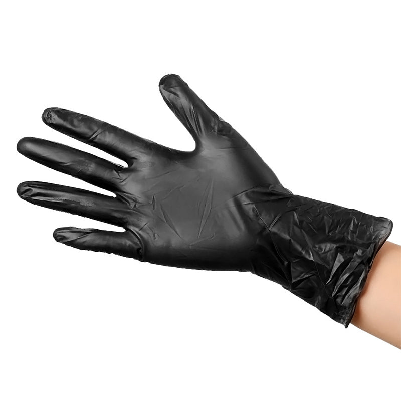 100PCS Of Disposable Black Nitrile Gloves