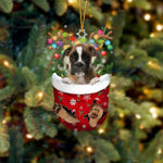 Cute Christmas Sock Dog Ornament