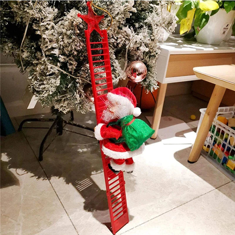 🎅Electric Chimney Climbing Santa Claus Musical Toys🎄