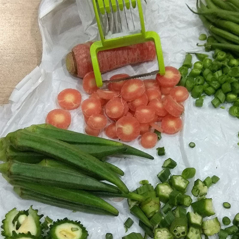 🌽🥦🍅 2 in 1 Vegetable Cutter with Peeler