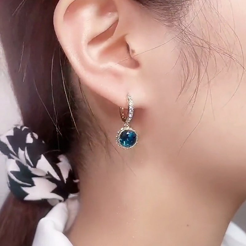 Blue Crystal Earrings