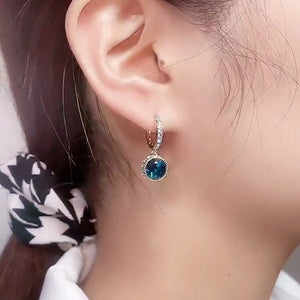 Blue Crystal Earrings