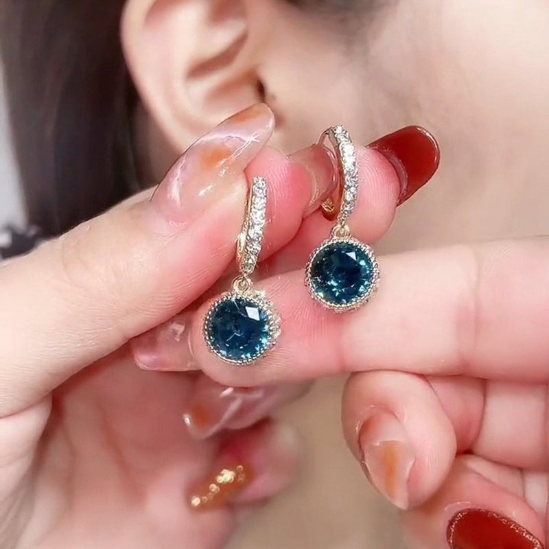 Blue Crystal Earrings