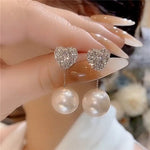 Heart Pearl Earrings