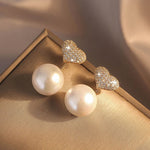 Heart Pearl Earrings