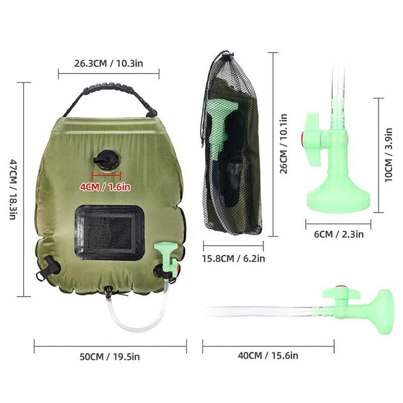 Portable Solar Shower Bag For Camping