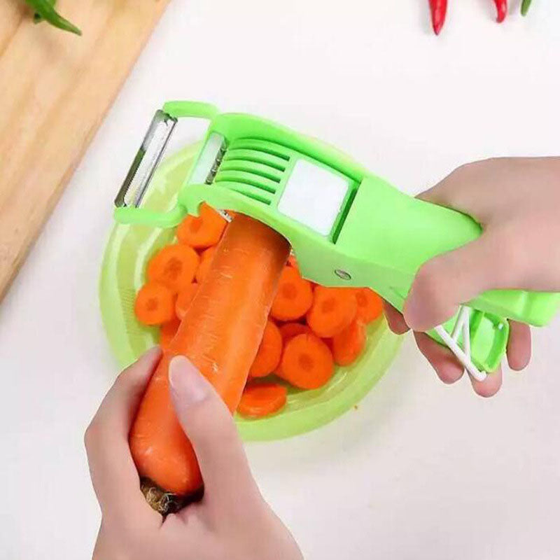 🌽🥦🍅 2 in 1 Vegetable Cutter with Peeler