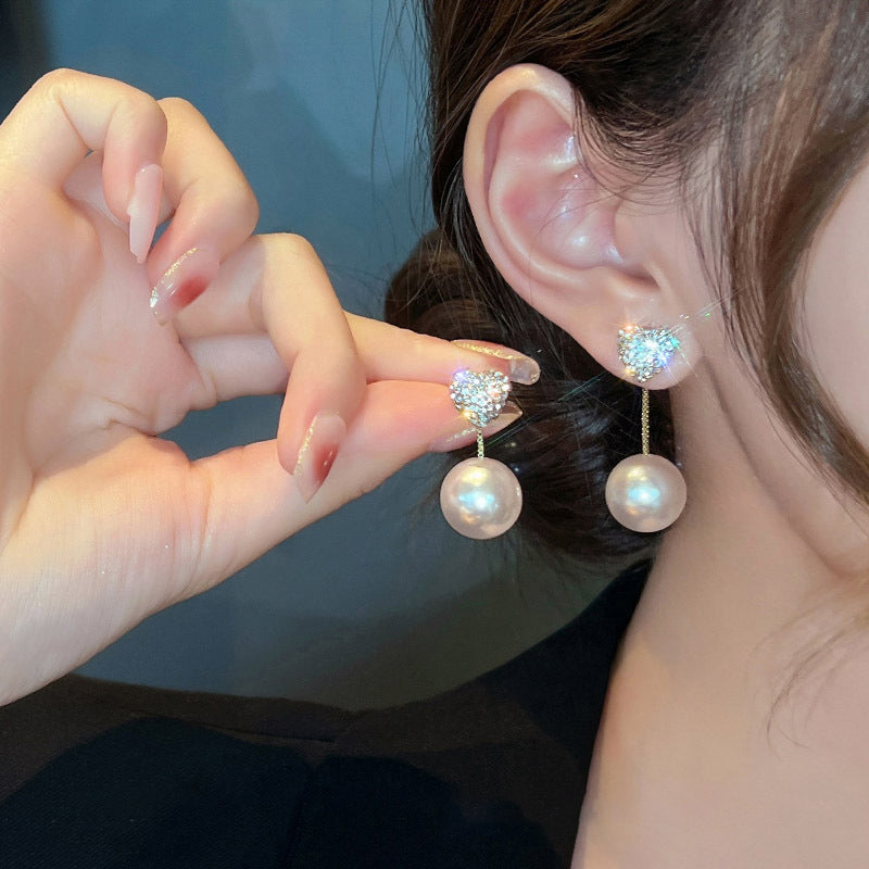 Heart Pearl Earrings