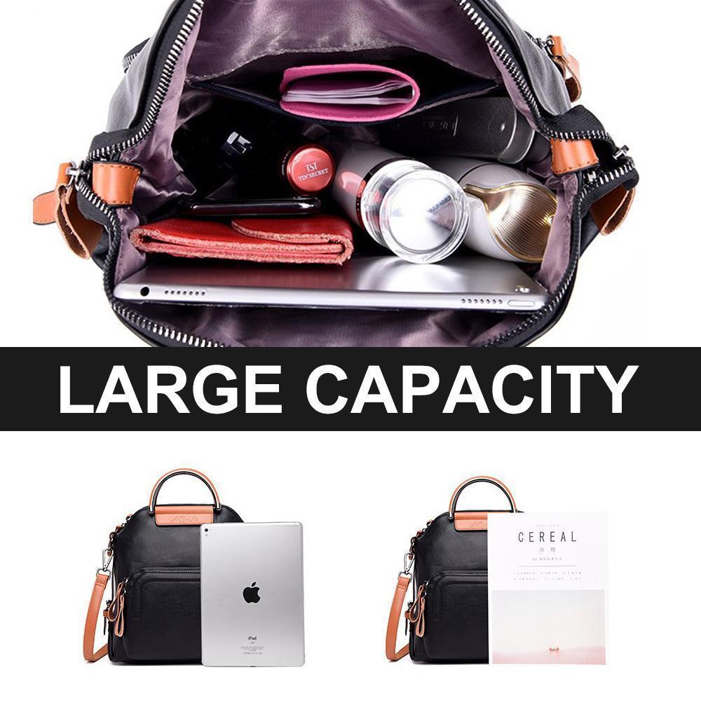 Dual-use Leather Backpack & Handbag