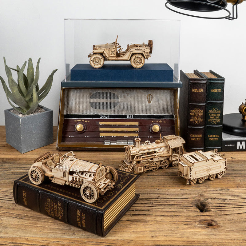 🧒Hot sale 50% OFF🔥Super Wooden Mechanical Model Puzzle Set