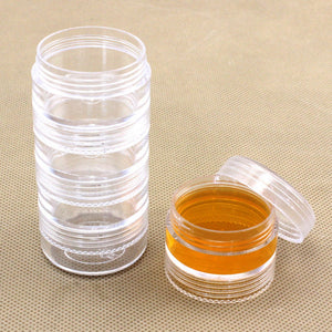 5 Connected Transparent Sealed Bottles