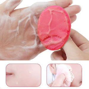 Mini Silicone Face Scrubber Exfoliator Brush(2 pcs)