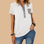 Single Breasted Loose Casual Short Sleeve