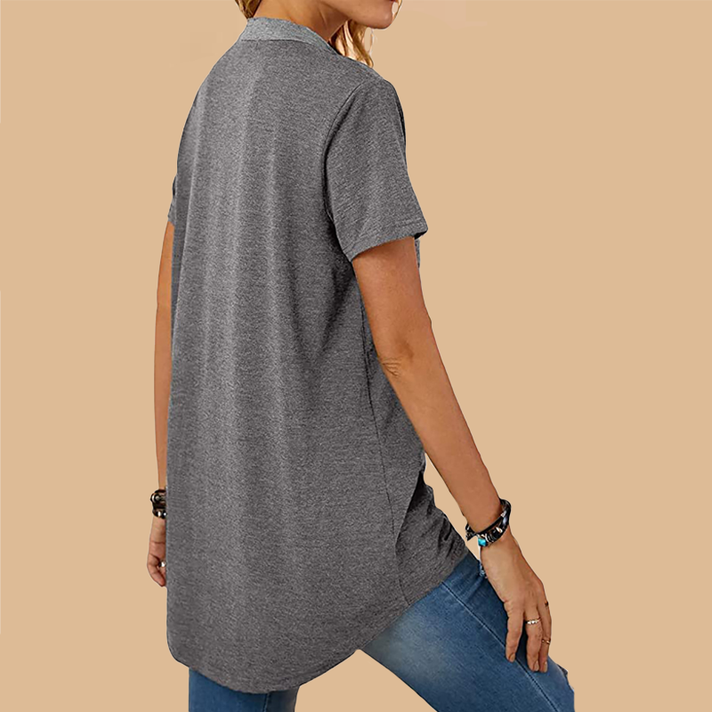 Single Breasted Loose Casual Short Sleeve