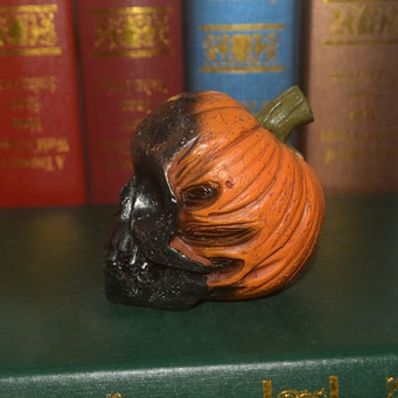 Handmade Evil Pumpkin Skull Halloween Resin Ornament