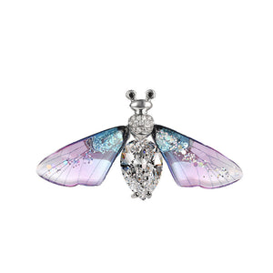 Crystal Rhinestone Dragonfly Brooch Pin