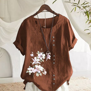 Floral Cotton Linen Shirt