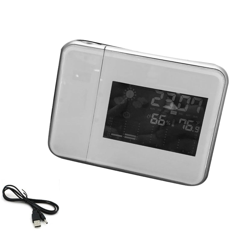 Rotating Projection Color Screen Temperature Electronic Clock