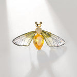 Crystal Rhinestone Dragonfly Brooch Pin