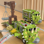 New Dinosaur Transforming Engineering Truck Track Toy Set