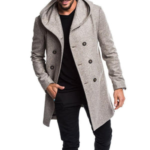 Men's Autumn & Winter Pure Color Jacket Cotton Coat