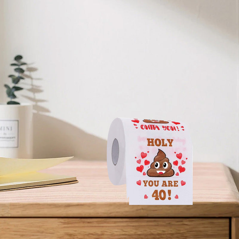 Poop Happy Birthday Printed Roll Paper