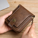 Men's New Short Fashion Multi-card Horizontal Zipper Wallet