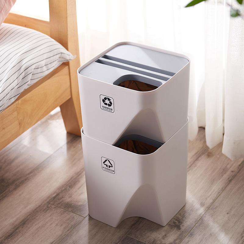 Household Stacked Folding Trash Bins