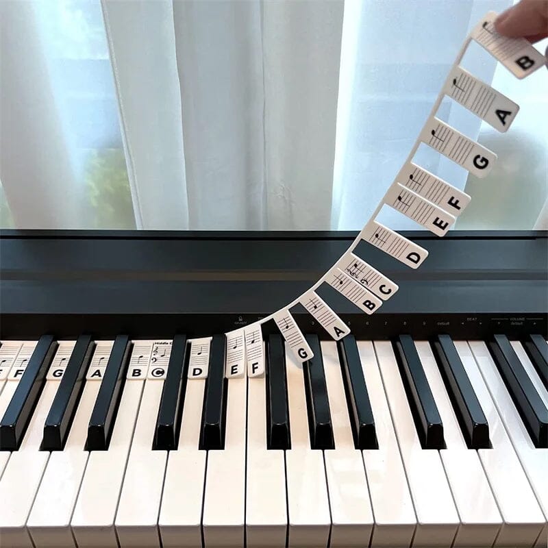 Removable Piano Keyboard Note Labels