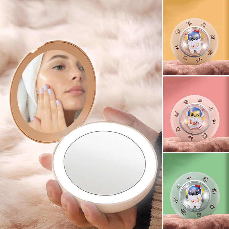 Cartoon Cute Pet Heating Makeup Mirror