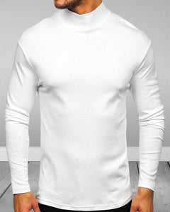 Men's Gray Cotton Turtleneck Sweaters