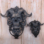 Baphomet Horned God Skull Hanging Door Knocker