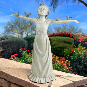 Little Girl Outdoor Garden Statue for Home Garden