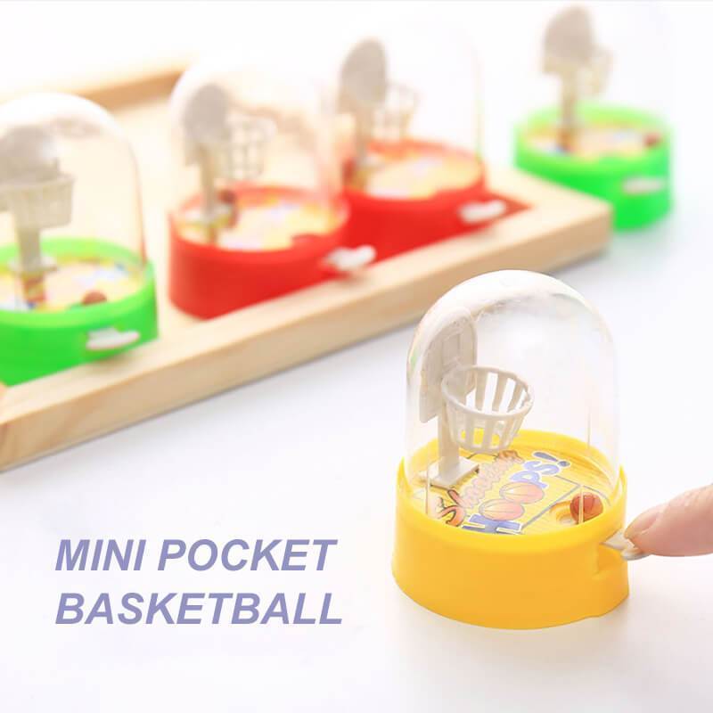 Mini Handheld Basketball Shooting Game Ball Toys(Random Color)