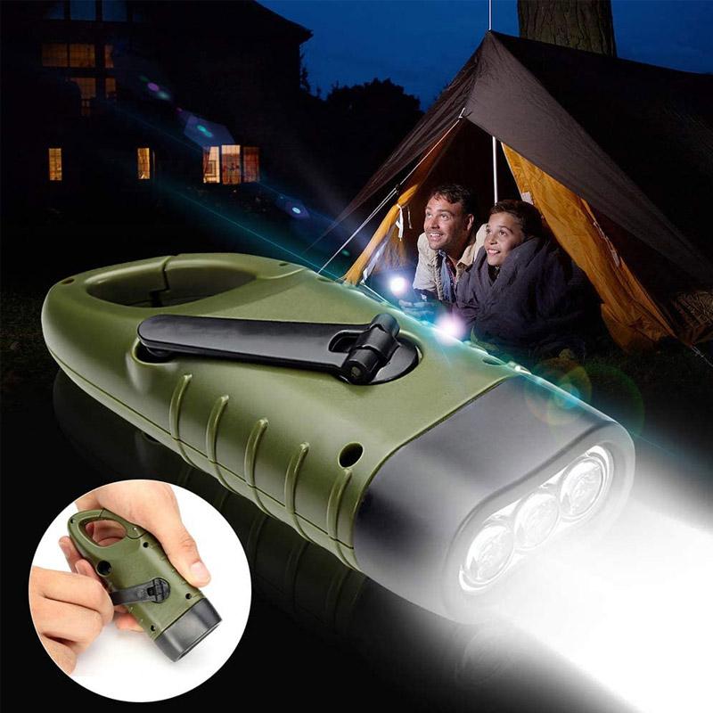 Hand Crank Solar Powered Flashlight