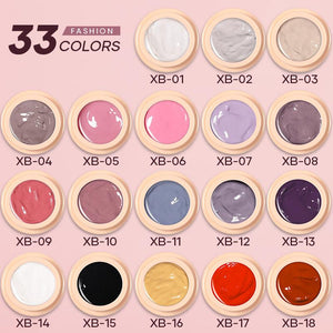 33 Colors Solid Gel Nail Polish