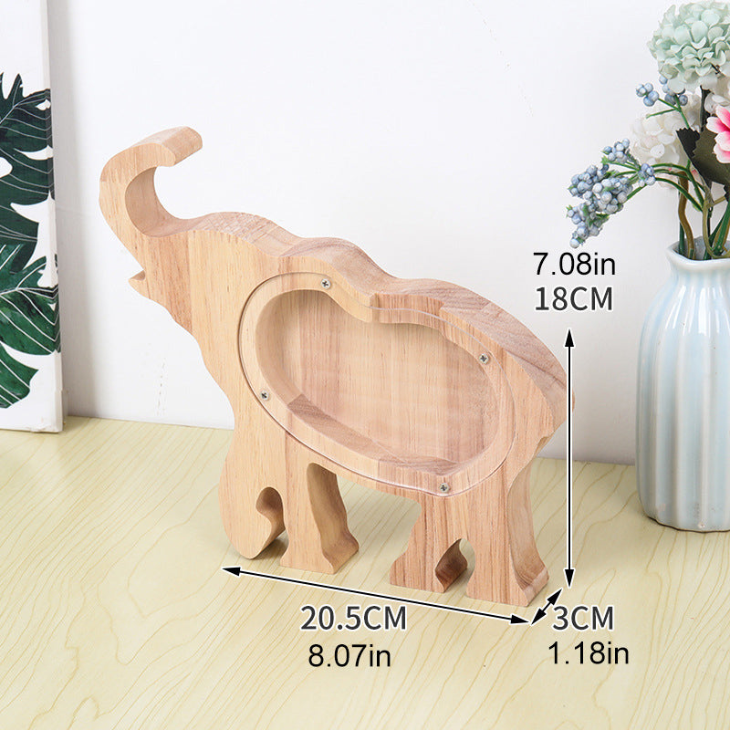 Wooden Animal Piggy Bank