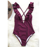 Heart Falbala One-Piece Swimsuit