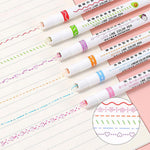 💖BEST GIFTS FOR KIDS - Dual Tip Pens with 6 Different Curve Shapes Fine Tips