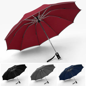 Automatic Folding Umbrella With Reflective Stripe