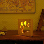 House Decor LED Wooden Lamp